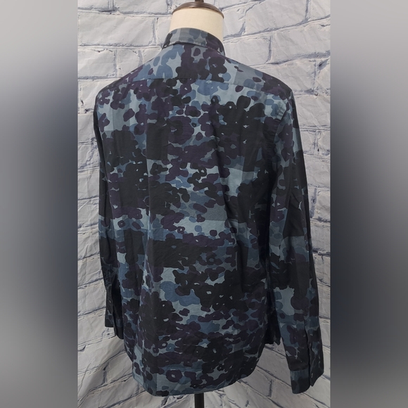 Burberry Men's Alden Multi Camo Button Down Trim Fit Sport Shirt Camo $425 XL - Picture 8 of 13